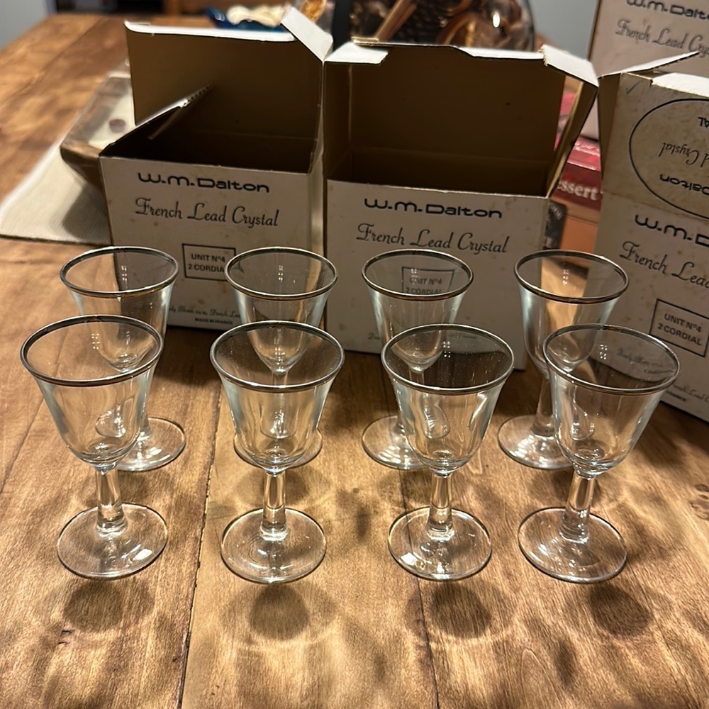 W.M. Dalton French Lead Crystal (8 total)